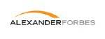 Alexander Forbes logo with an orange arc above the company name in black and gray text.