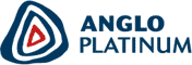 Anglo Platinum logo featuring a stylized triangular design with concentric layers in blue and red, and the company name in bold text.