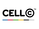 Cell C logo featuring the text "CELL" in black and a stylized letter "C" enclosed in a circle, with a multicolored line underneath.