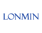 Logo of Lonmin featuring the company's name in blue capital letters on a white background.