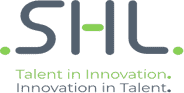 Logo of SHL with the tagline "Talent in Innovation. Innovation in Talent." in green text below.