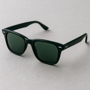 Black sunglasses on a gray surface, representing Enneagram Lens type 6 personality.
