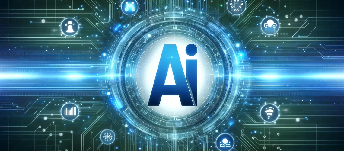 AI productivity tools for business owners, surrounded by icons representing data analysis, automation, and connectivity.