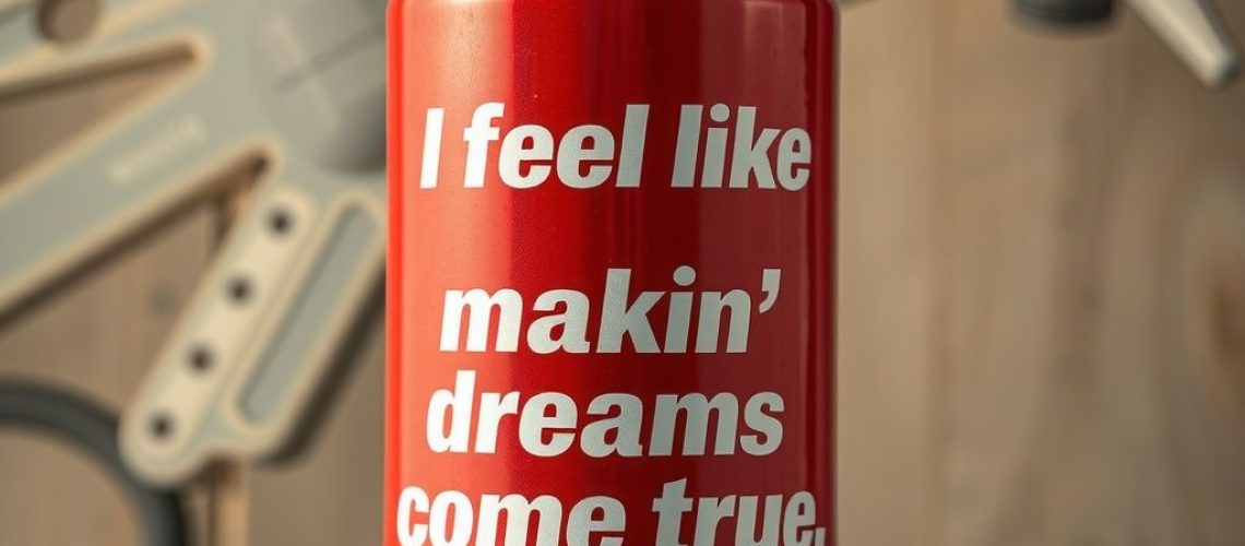 Red soda can with motivational text, symbolizing the real cost of business coaching and pursuing dreams.